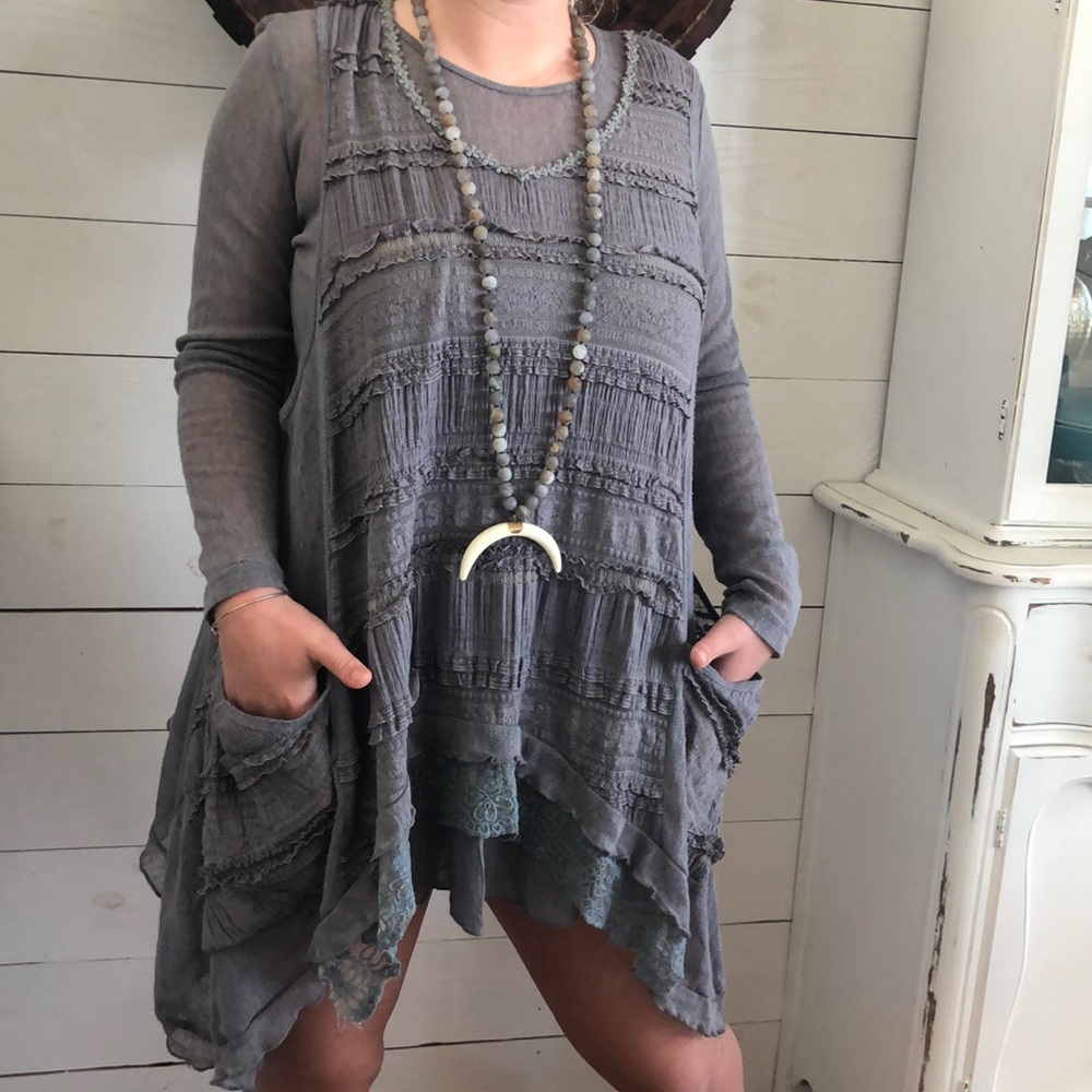 Two piece lagoon look top/dress.